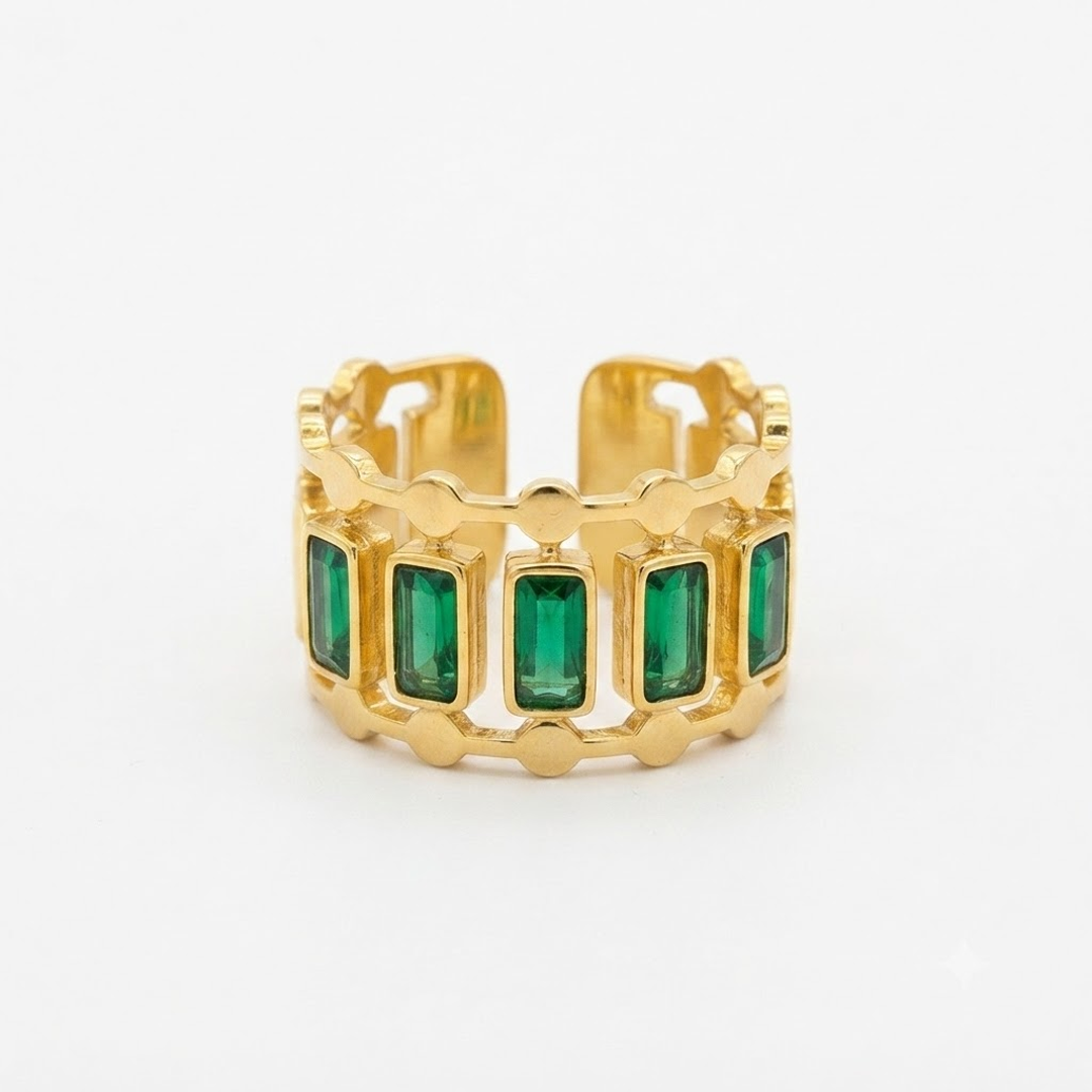 Gold-Plated Baguette Ring