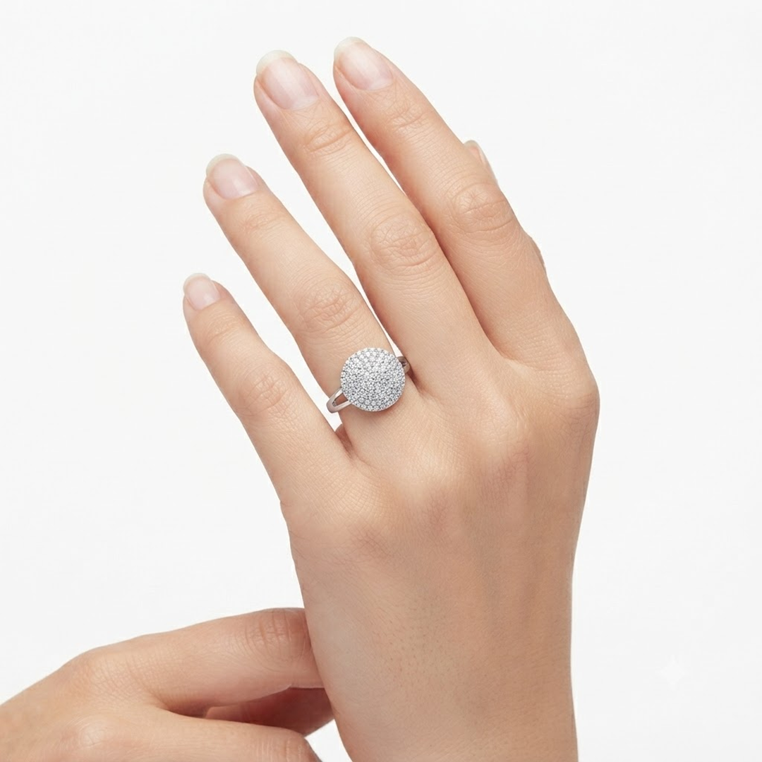 Round Cluster Statement Ring - Image 2