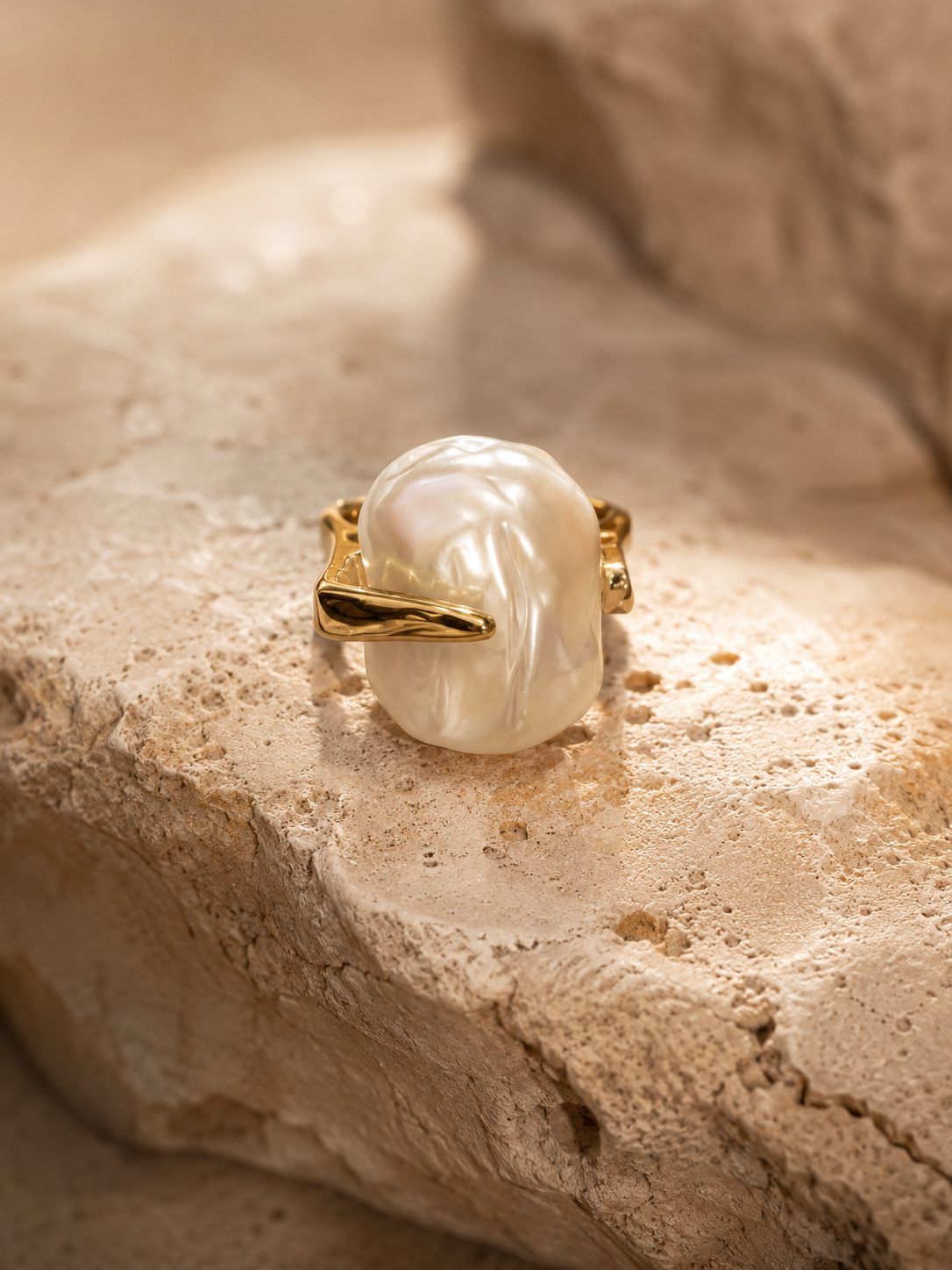 Chunky Baroque Pearl Ring