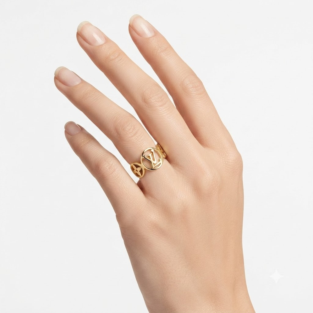 Louis Vuitton (LV) Logo Cut-out Ring