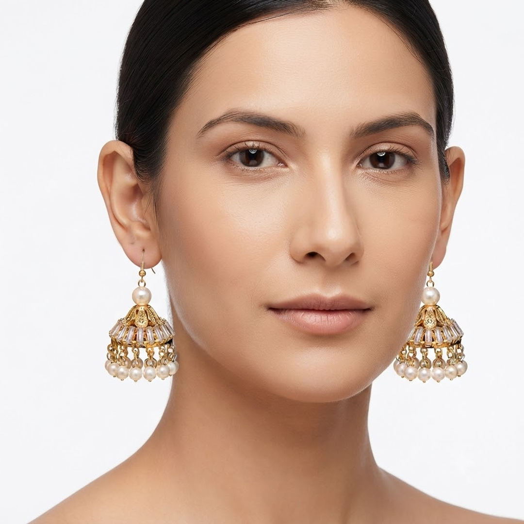 Classic Jhumka Earrings - Image 2